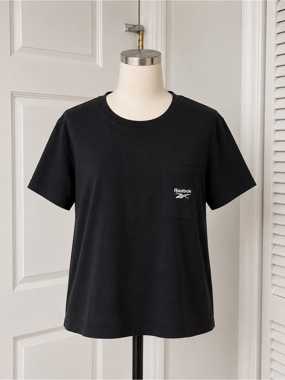 Reebok Black Tee with White Logo